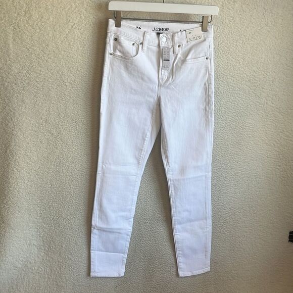 J Crew 9 inch Toothpick Jeans‎ Womens Size 26 White Wash - Picture 2 of 9